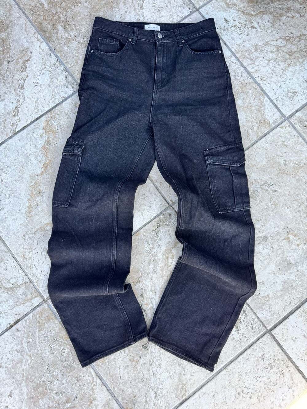 PacSun 90's Boyfriend Cargo Denim Jeans - Black